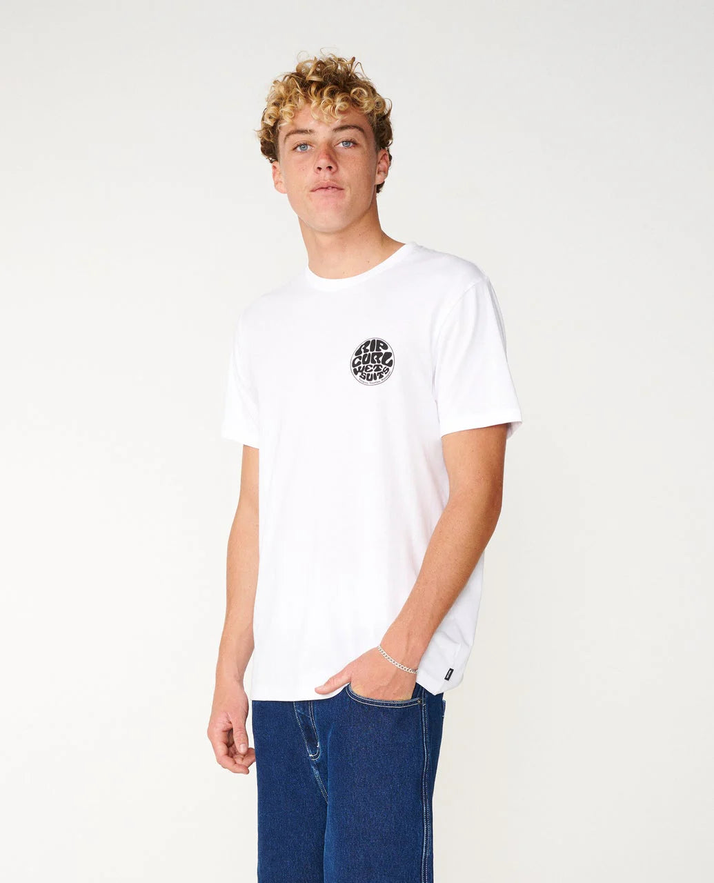 RIP CURL WETTIE ICON TEE - WHITE