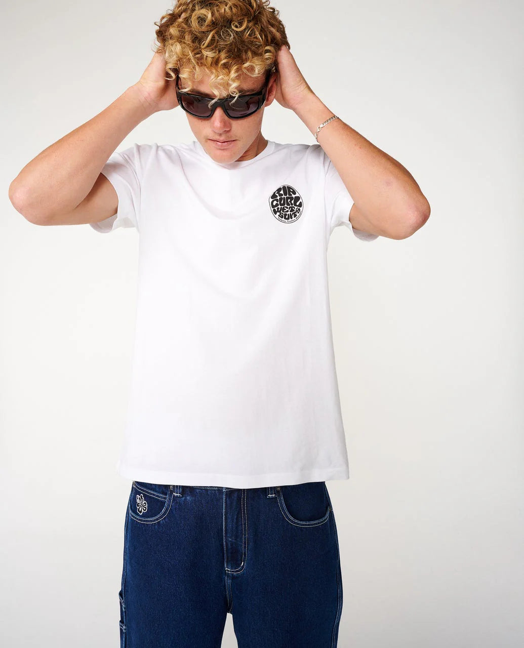 RIP CURL WETTIE ICON TEE - WHITE