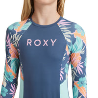 ROXY ACTIVE FLORAL RG LONG SLEEVE - VINTAGE INDIGO TROPICAL