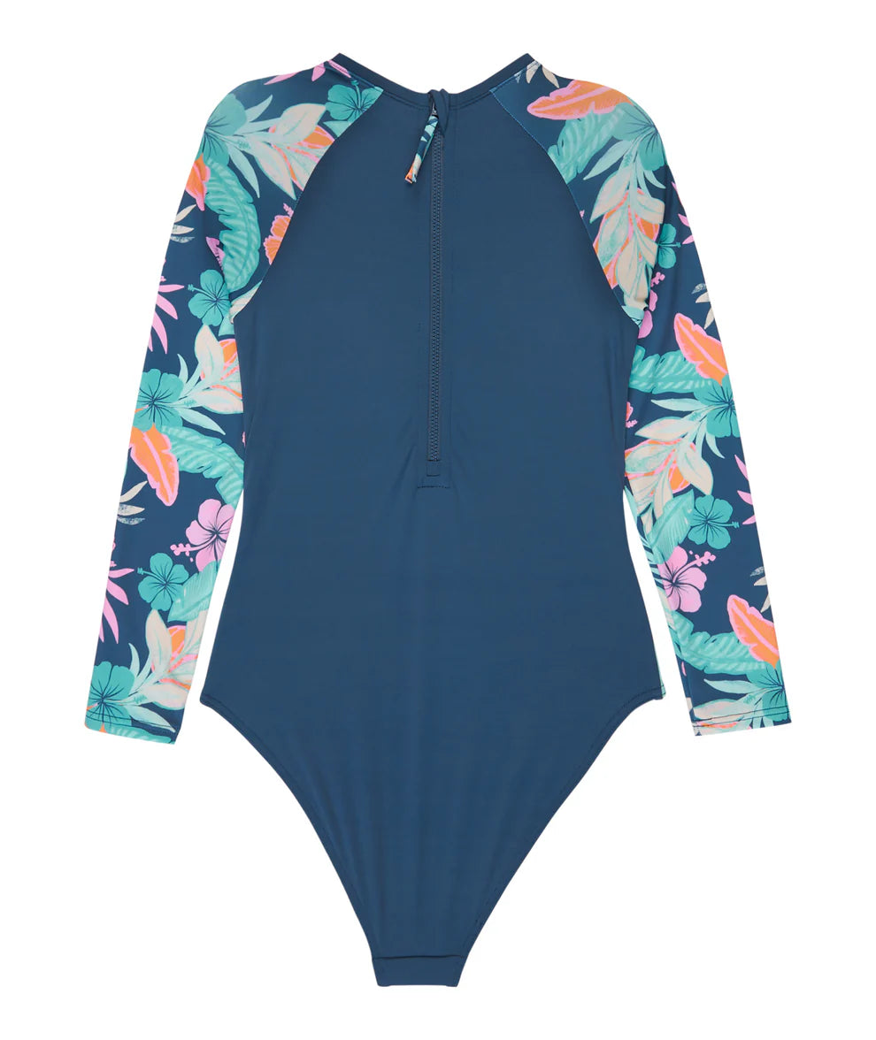 ROXY ACTIVE FLORAL RG LONG SLEEVE - VINTAGE INDIGO TROPICAL