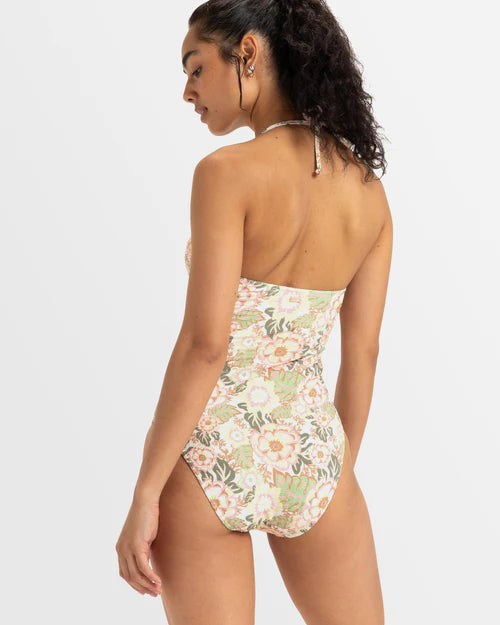ROXY CANARIAS ONE PIECE - OIL GREEN WILD FLOWER SWIM