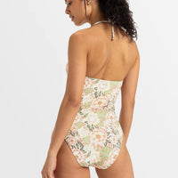 ROXY CANARIAS ONE PIECE - OIL GREEN WILD FLOWER SWIM