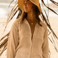 ROXY CHASING SUNDAYS LONG SLEEVE TOP - PORCINI MINVICH