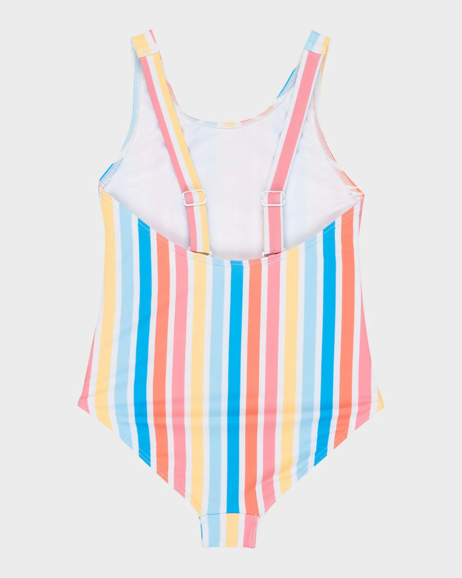 ROXY HOLY STRIPE ONE PIECE - BRIGHT WHITE HOLY STRIPE