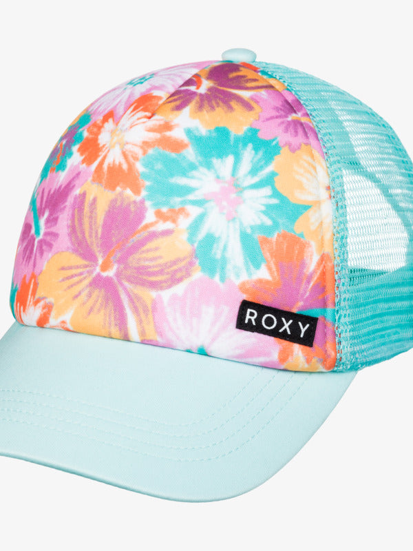 ROXY HONEY COCONUT TRUCKER CAP - AUTUMN SUNSET FLORAYA