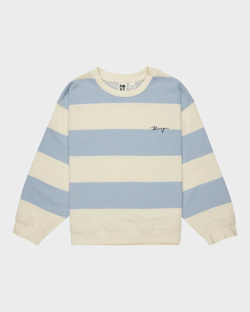 ROXY GIRLS LITTLE THINGS CREW - SKYWAY STRICTLY STRIPE