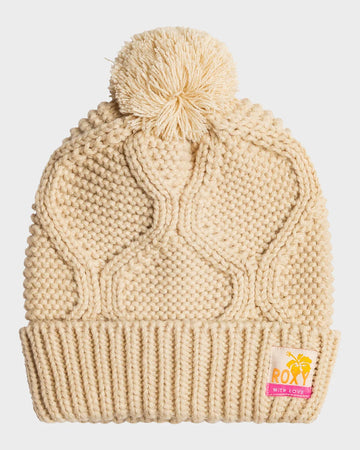 ROXY PETITE HANG FIVE BEANIE - PARCHMENT
