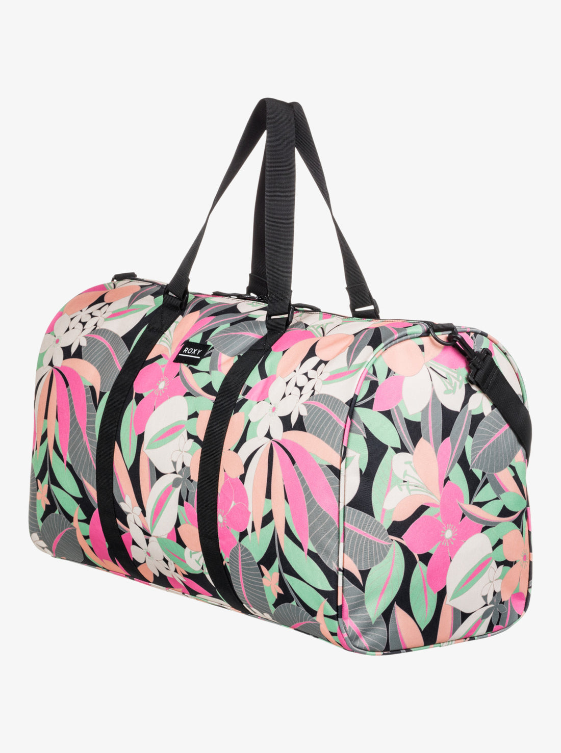 ROXY WOMENS PUMPKIN SPICE TRAVEL BAG - ANTHRACITE PALM SONG