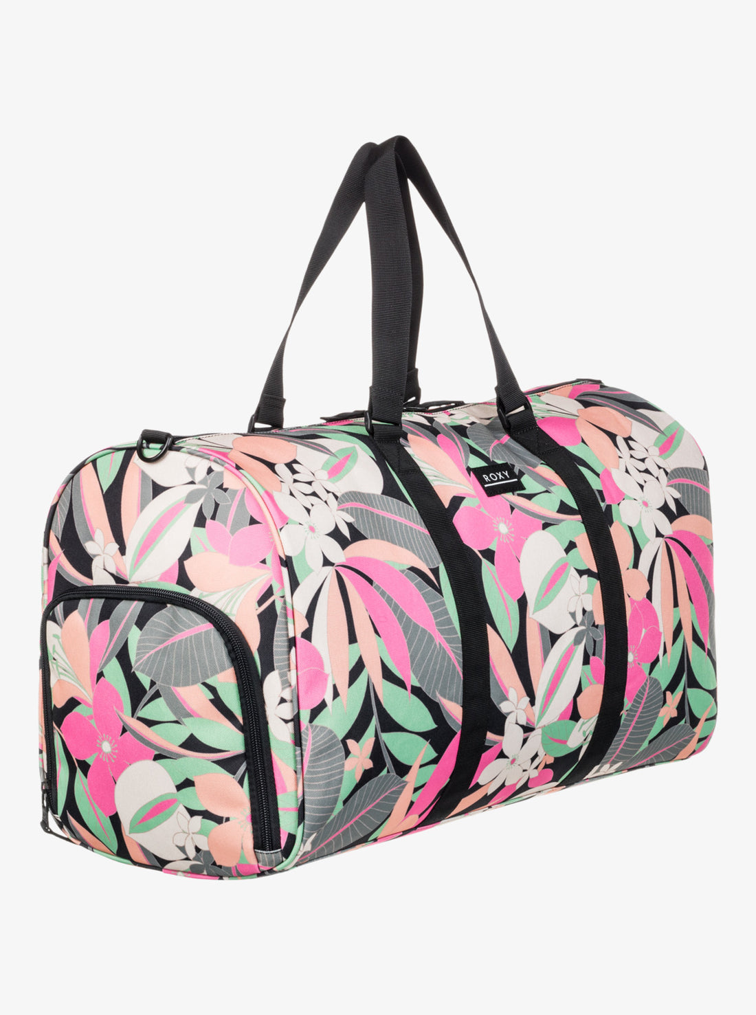 ROXY WOMENS PUMPKIN SPICE TRAVEL BAG - ANTHRACITE PALM SONG