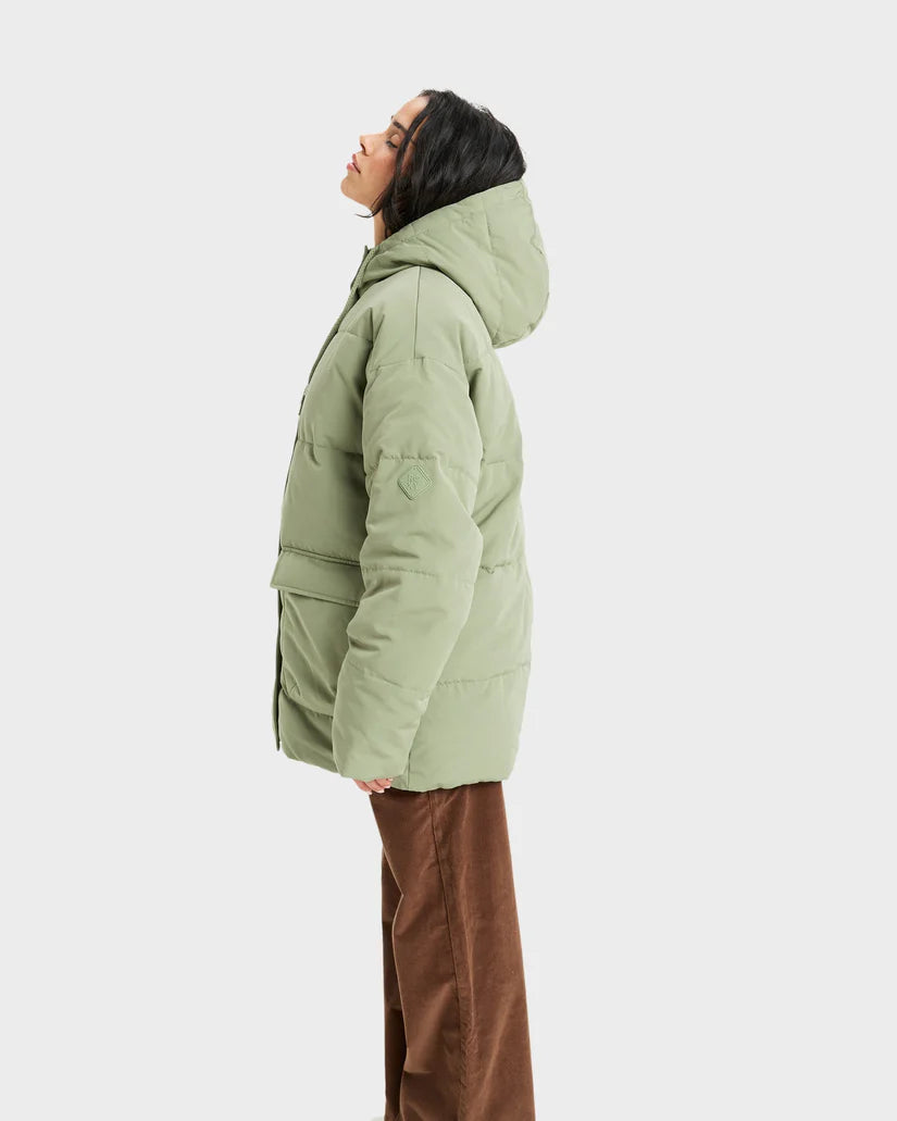 ROXY SEASIDE MEMORIES MEMORIE PARKA - OIL GREEN