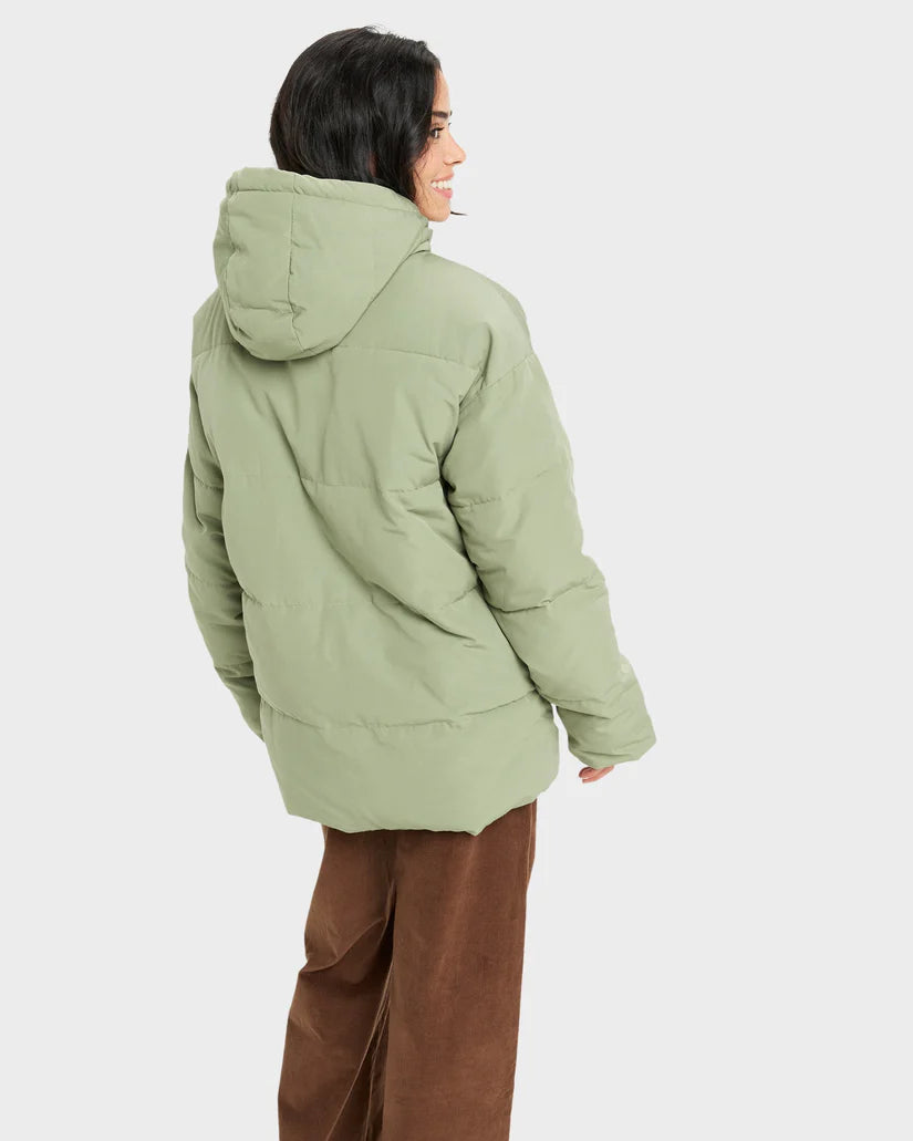 ROXY SEASIDE MEMORIES MEMORIE PARKA - OIL GREEN