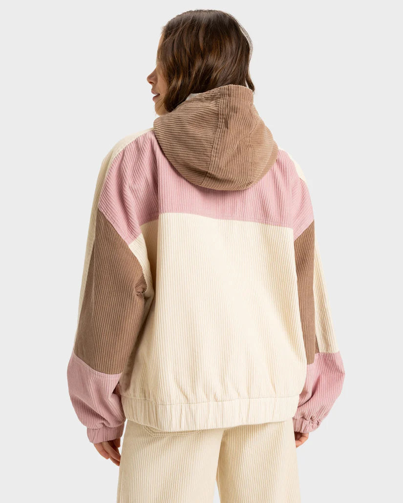 ROXY STRIKE A CORD JACKET - PARCHMENT