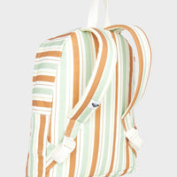 ROXY SUGAR BABY CANVAS BACKPACK 16L - LAUREL GREEN STRIPE
