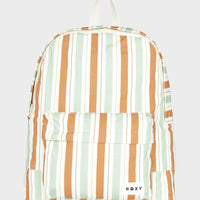 ROXY SUGAR BABY CANVAS BACKPACK 16L - LAUREL GREEN STRIPE