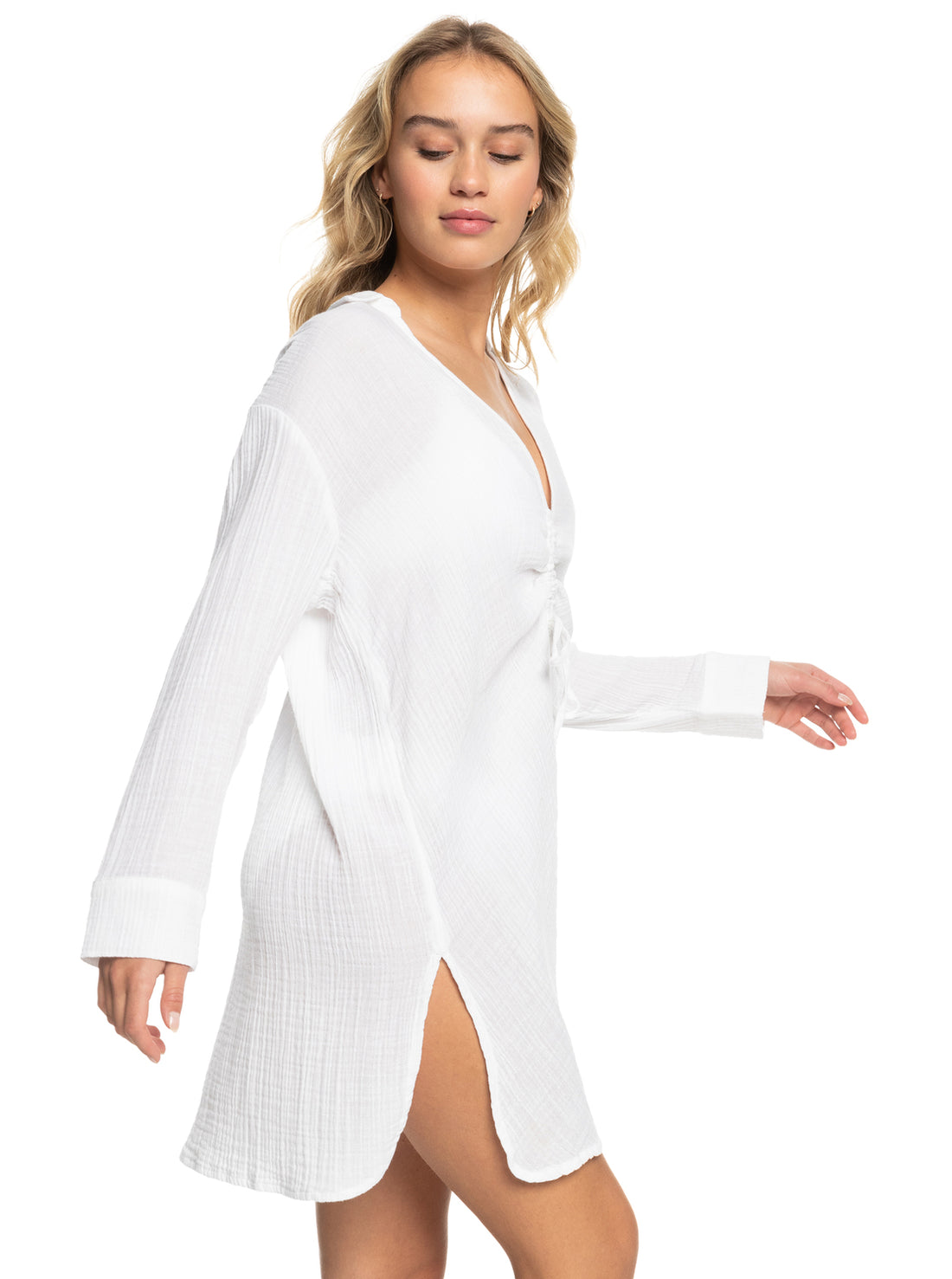 ROXY SUN AND LIMONADE BEACH SHIRT DRESS