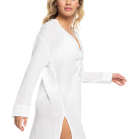 ROXY SUN AND LIMONADE BEACH SHIRT DRESS