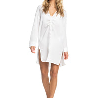 ROXY SUN AND LIMONADE BEACH SHIRT DRESS