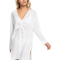 ROXY SUN AND LIMONADE BEACH SHIRT DRESS