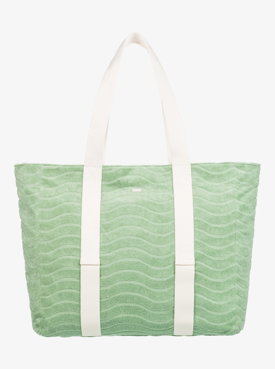 ROXY SUNNY PALM TOTE BAG - QUIET GREEN