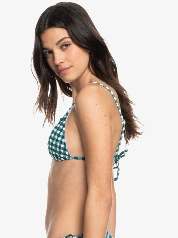 ROXY THE PLAID TIKI TRI BIKINI TOP