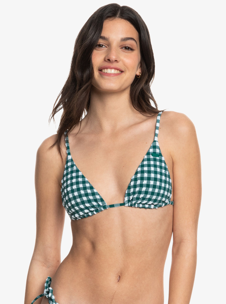 ROXY THE PLAID TIKI TRI BIKINI TOP