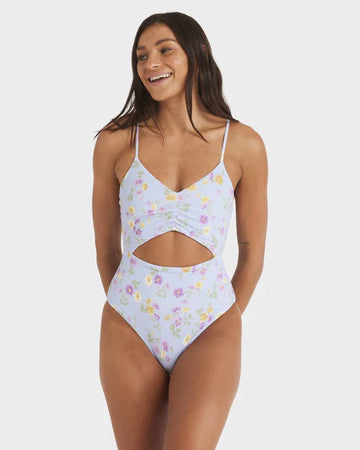 ROXY WILDFLOWER ONE PIECE - MISTY BLUE