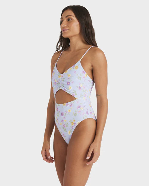 ROXY WILDFLOWER ONE PIECE - MISTY BLUE