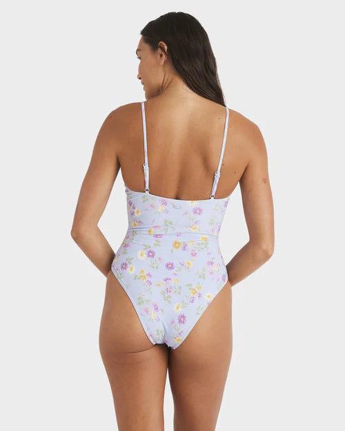 ROXY WILDFLOWER ONE PIECE - MISTY BLUE