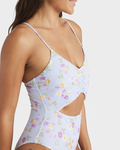 ROXY WILDFLOWER ONE PIECE - MISTY BLUE