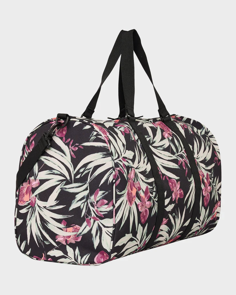 ROXY WOMENS PUMPKIN SPICE TRAVEL BAG - ANTHRACITE WIND SWEPT FLORAL