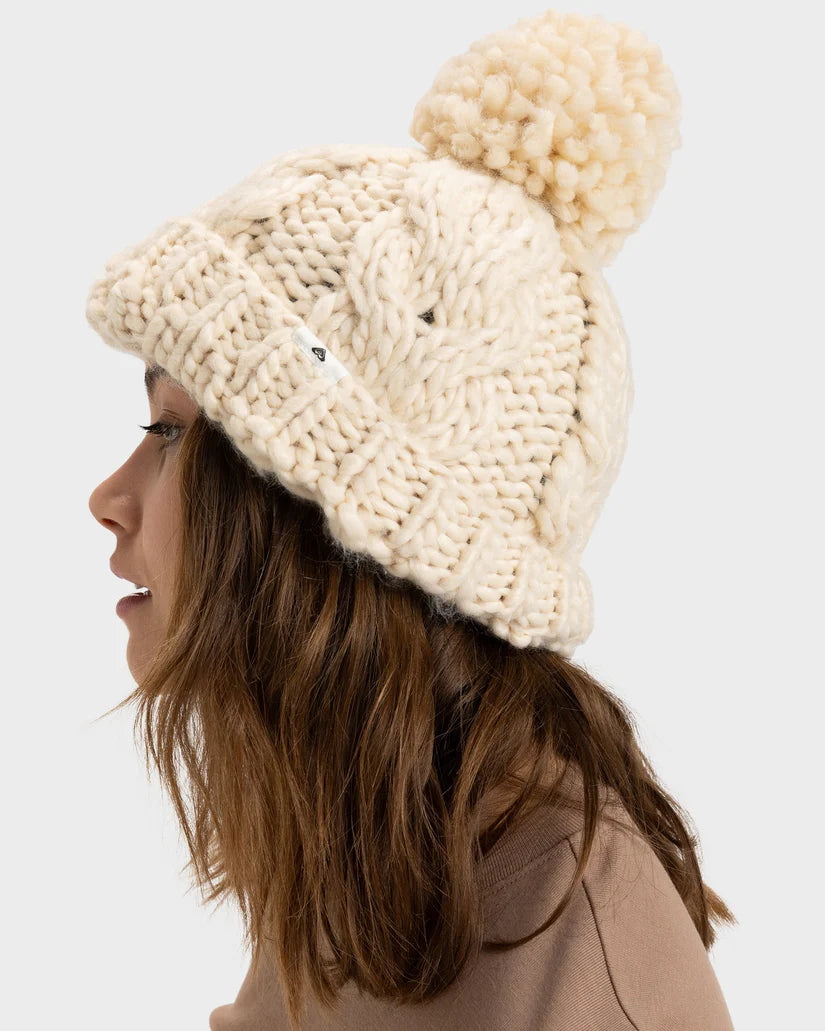 ROXY COLD SNOW BEANIE - PARCHMENT