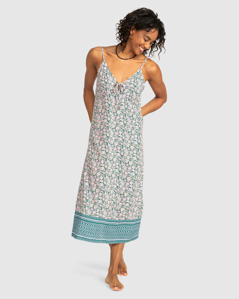 ROXY LADY WINTER MIDI DRESS AVENTURINE FREE SPIRIT