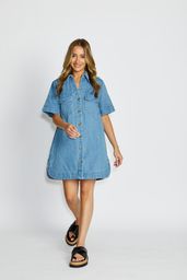 FLORENCE BOHEMIA PHOENIX DRESS - DENIM BLUE