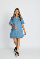FLORENCE BOHEMIA PHOENIX DRESS - DENIM BLUE