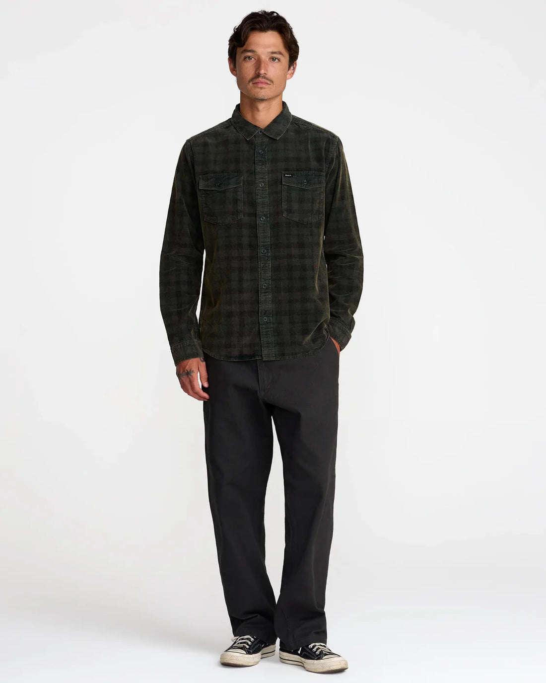 RVCA ARTIFICE CORD LONG SLEEVE  - BLW
