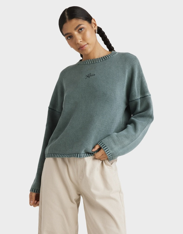 RVCA IVY SWEATER - OLIVE