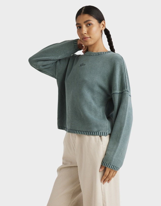 RVCA IVY SWEATER - OLIVE