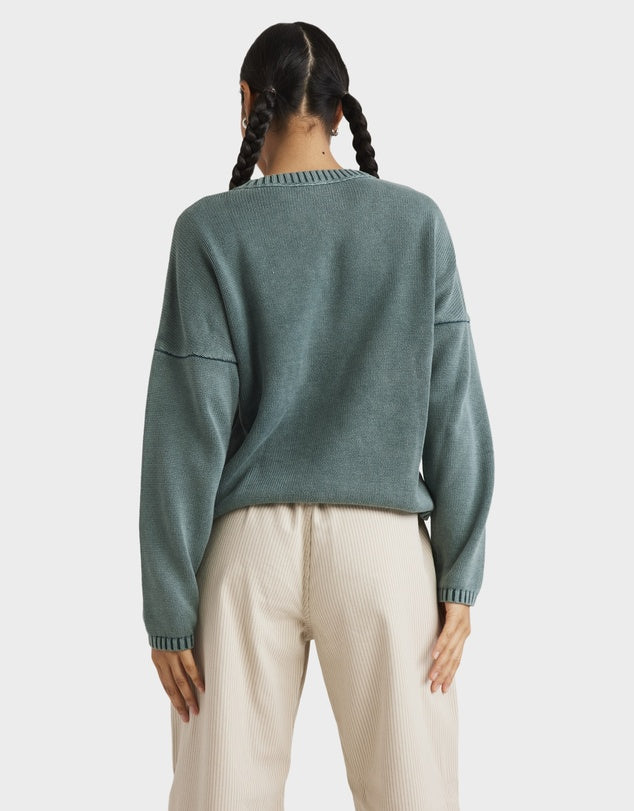 RVCA IVY SWEATER - OLIVE
