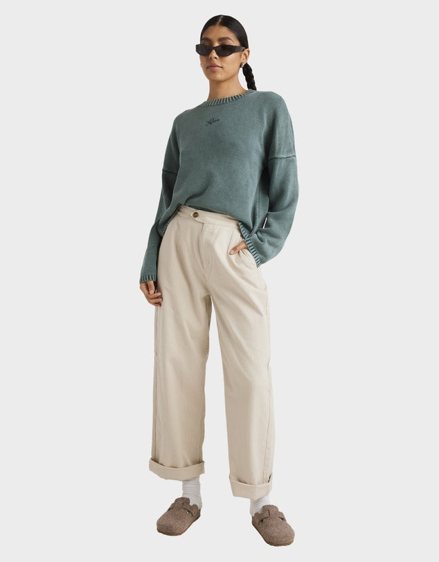 RVCA IVY SWEATER - OLIVE