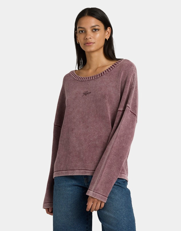 RVCA IVY SWEATER - WINE