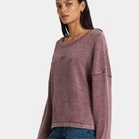 RVCA IVY SWEATER - WINE