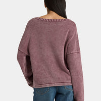 RVCA IVY SWEATER - WINE