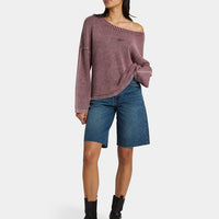 RVCA IVY SWEATER - WINE