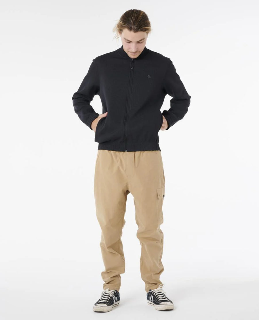 RIP CURL ANTI SERIES MICK FANNING BOMBER JACKET - BLACK