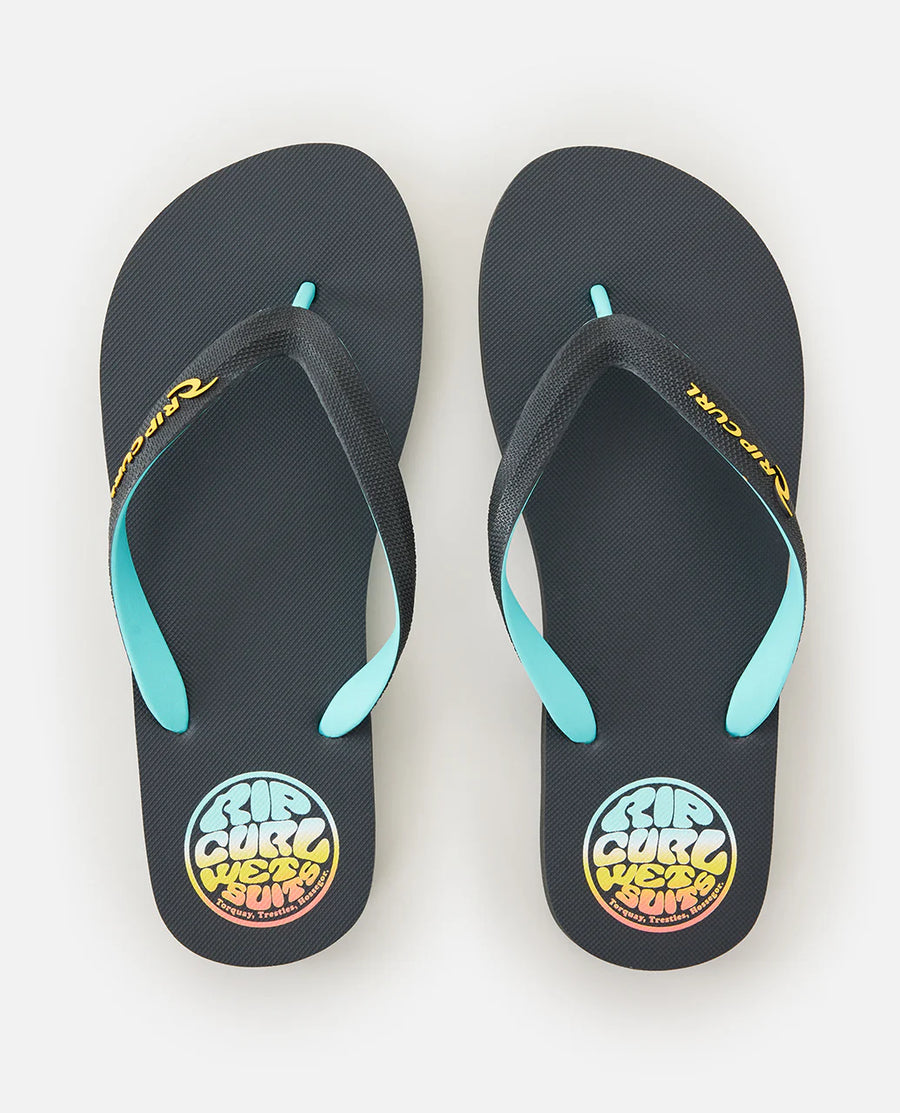 RIP CURL WETTY FADE BLOOM OPEN TOE - WASHED BLACK