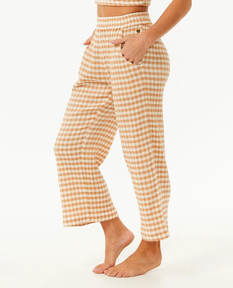 RIP CURL PREMIUM SURF CHECK PANT - LIGHT BROWN
