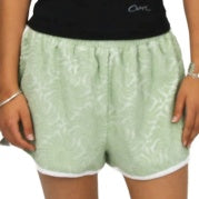 CARVE PEGGY WOMENS ELASTIC WAIST BEACH SHORT - SAGE