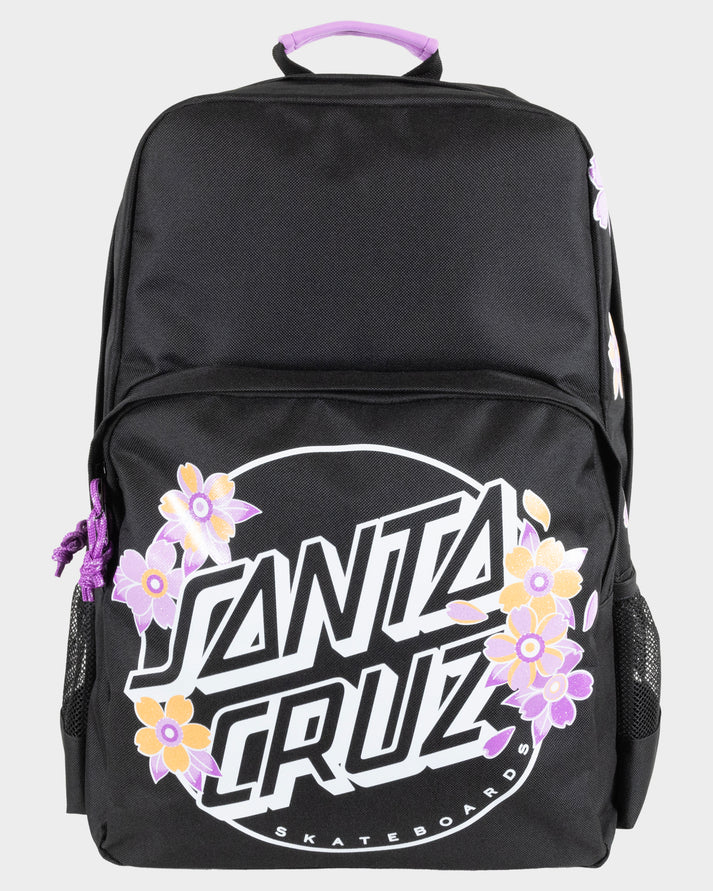 SANTA CRUZ BLOOMING STACK DOT BACKPACK - BLACK