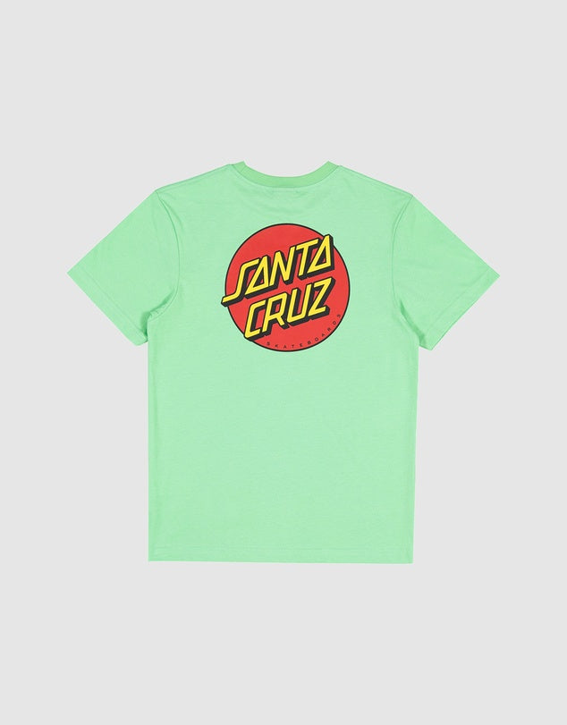 SANTA CRUZ CLASSIC DOT CHEST TEE - LIGHT GREEN