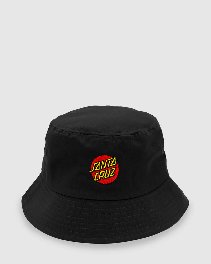 SANTA CRUZ CLASSIC DOT PATCH BUCKET HAT - BLACK
